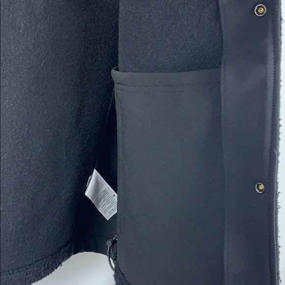 VINCE Wool Blend Jacket Black Snap Button - Picture 11 of 11